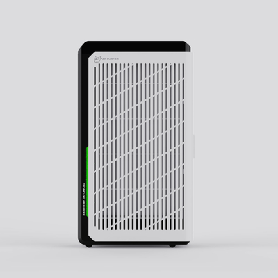 White Smart Wifi Hepa UV Air Purifier With LED Screen Mobile App Operation