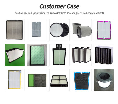 Portable Hepa Air Filter For Air Purifier 0.3um Porosity OEM ODM