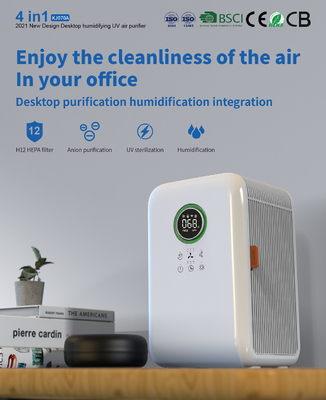 Desktop Portable Home Air Cleaner With Humidifier 3 Speeding Wind CETL