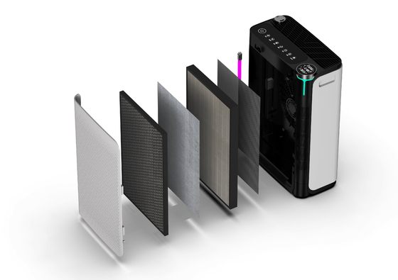 Hepa Filter Home Air Purifier With 2.3L Spray Humidification