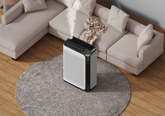 Indoor ABS Plastic UV Light Air Purifier Spray Humidifier 2.3L Water Tank