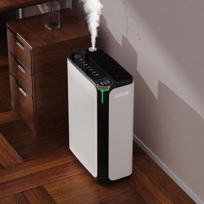 ABS Hepa Uv Air Purifier With Ultrasonic Humidification And Formaldehyde Sensor