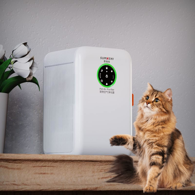 ODM UVC Led Sterilization Hepa Pet Air Purifier For Small Pet Shop Remove Pet Dader And Odor