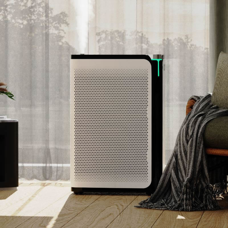 Temperature And Humidity Room Air Purifier Nidec DC Motor Removal Smoke
