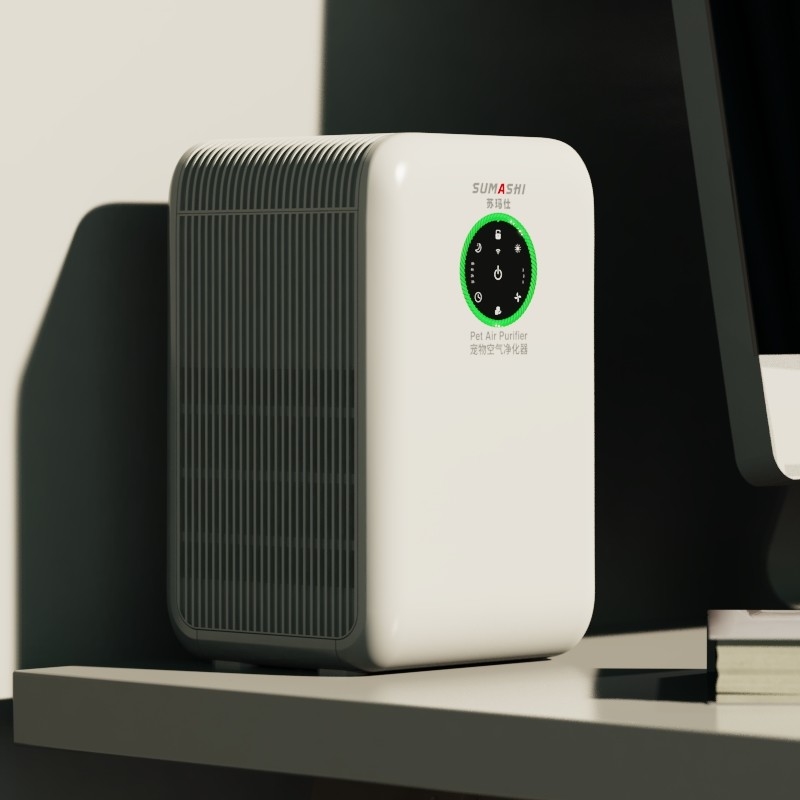 Efficient Home Pet Air Purifier Adsorption Hair WiFi Remote  For Pet Odor